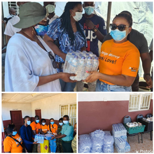 Orange SL Provides Food, Water to Frontline Medical Team & Fire Victims