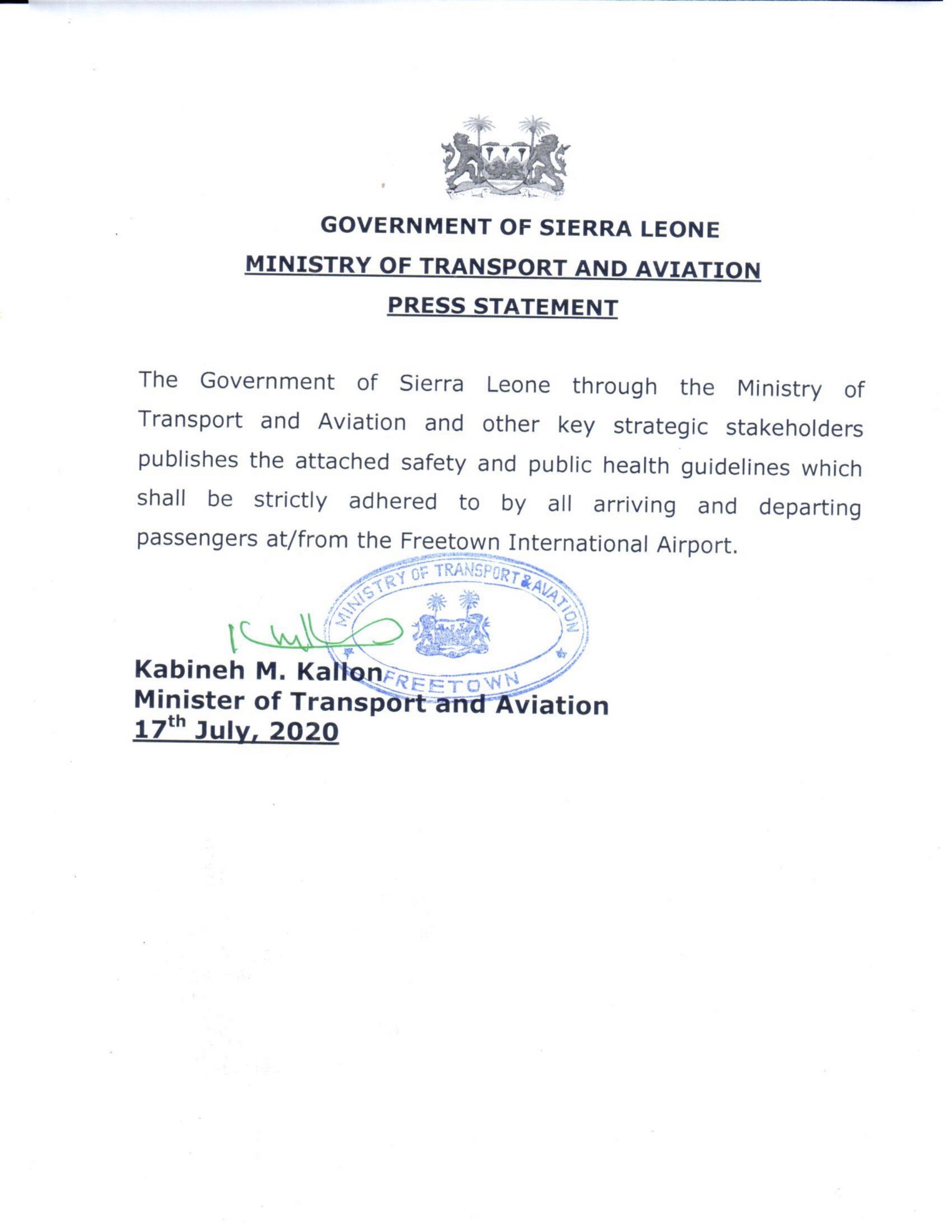 uk travel advisory sierra leone