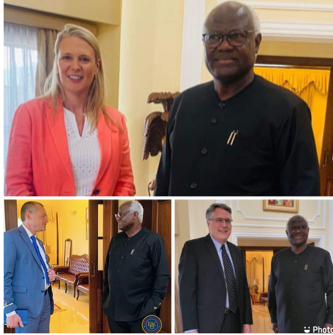 Former President Koroma Hosts Foreign Diplomats