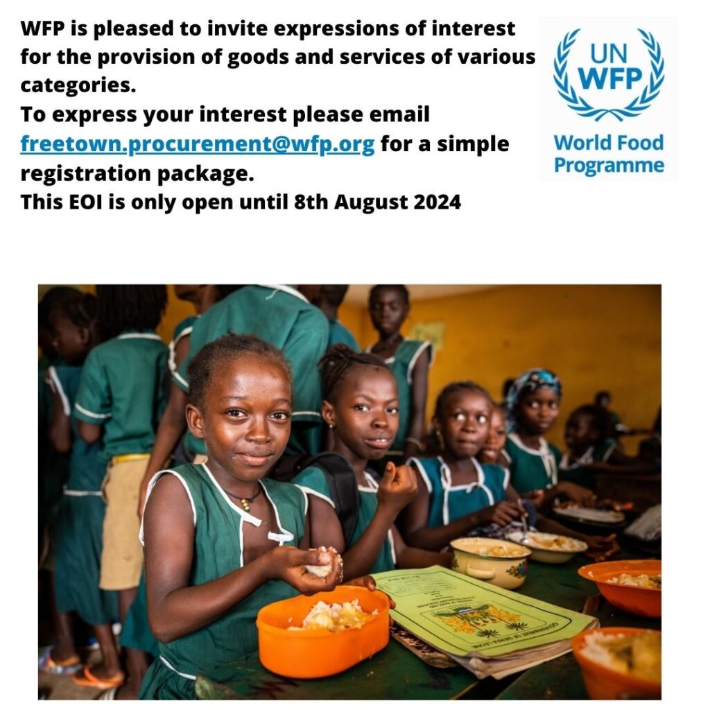 WFP: Expression Of Interest [EOI] for Updating WFP Supplier Database for Suppliers of Food and Non-food Items 