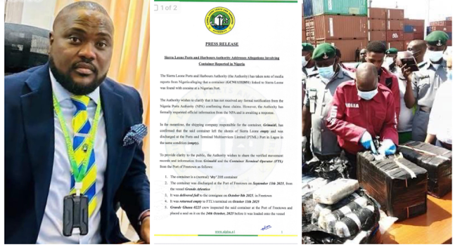 Sierra Leone Ports Authority Refutes Nigerian Media Reports Linking Freetown Container to Cocaine Discovery