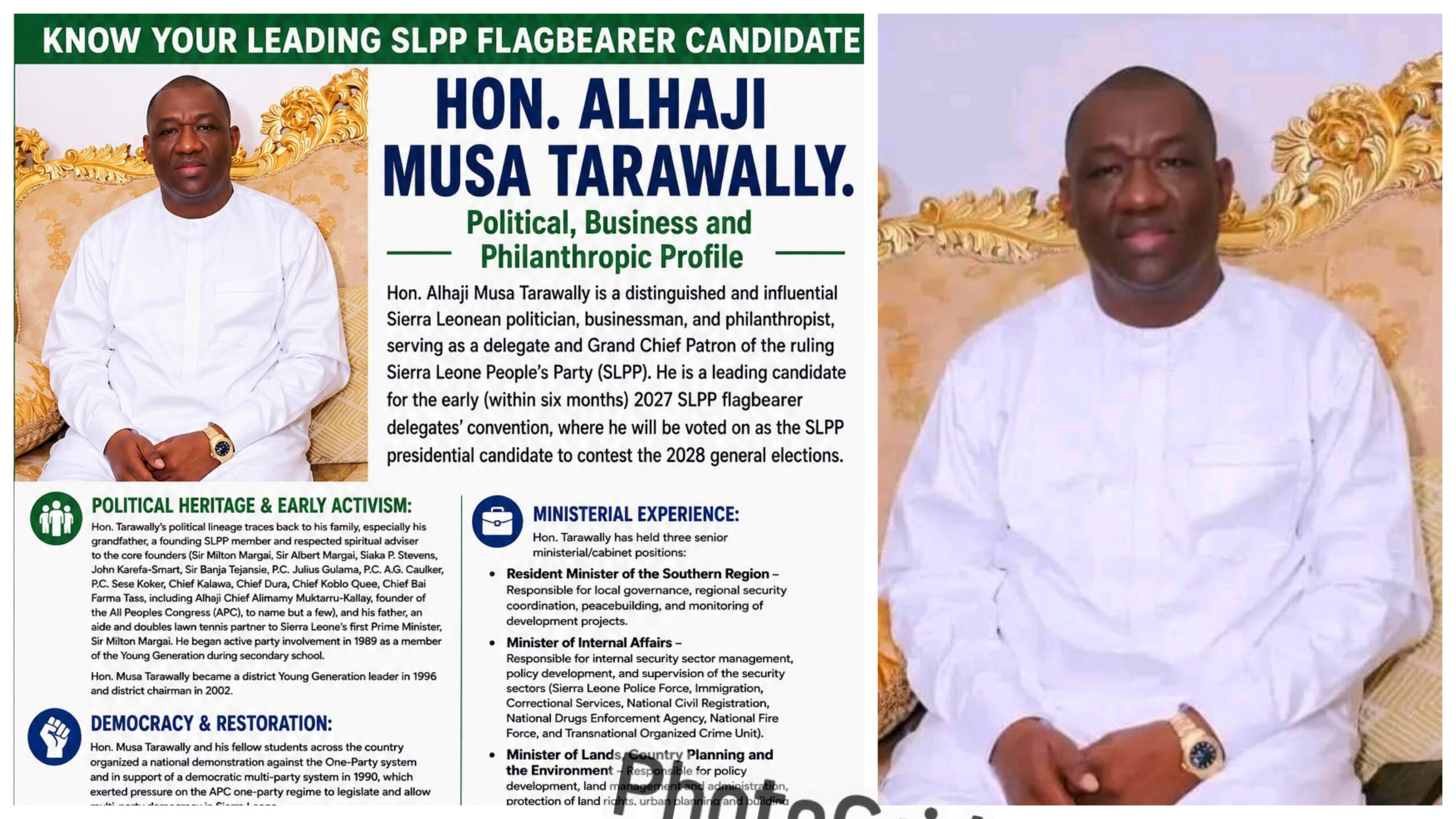 Know Your Leading SLPP Flagbearer Candidate